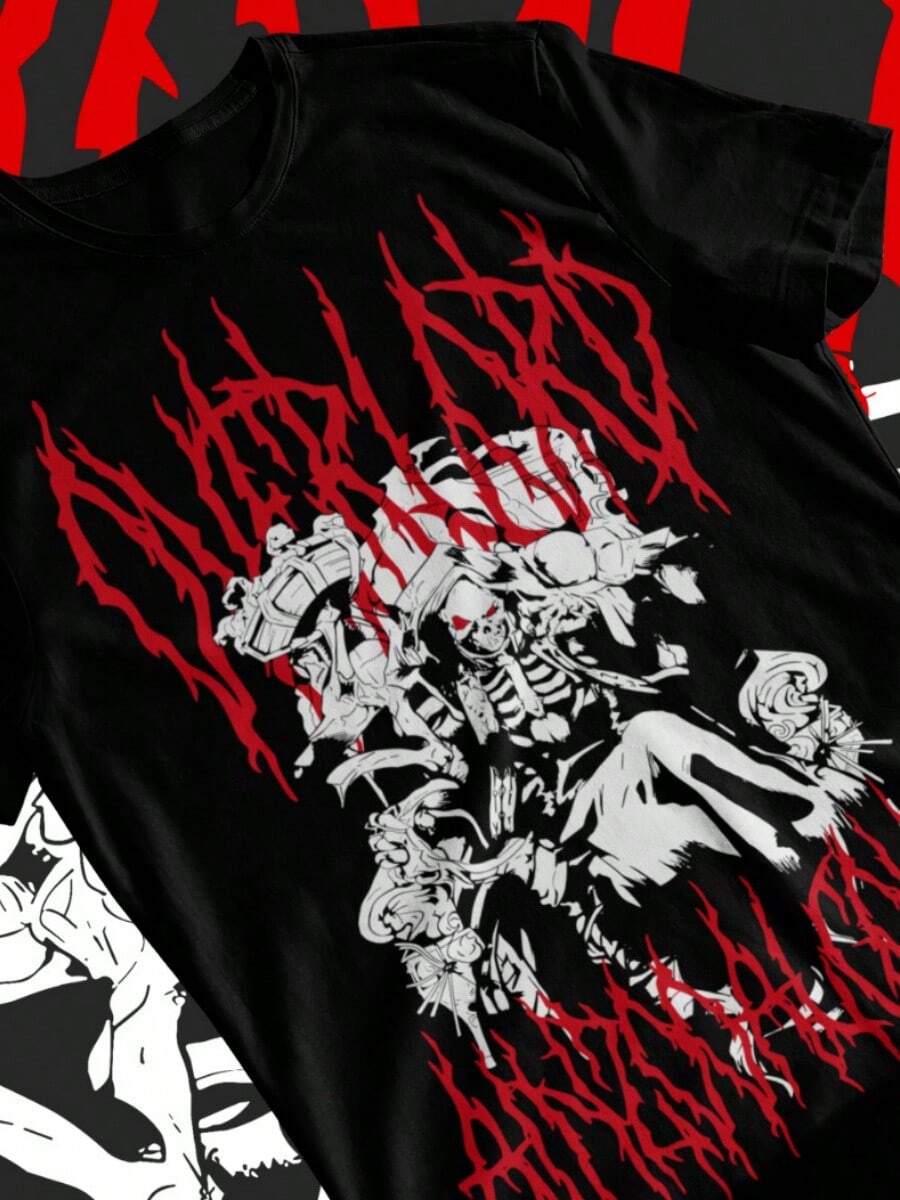 Overlord Ainz Ooal Gown-Shirt Albedo Overlord Anime Manga Shirt Soft Tee - 黑色 - 查看 1