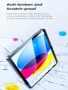 1pc IPad Tempered Glass Screen Protector - High Definition, High Transparency, Anti-Scratch, Anti-Drop, Full Screen Coverage, Strong Anti-Fingerprint, Sensitive Touch, Compatible With IPad (Air 4, 5, 6)/(7, 8, 9, 10th Gen)/IPad 11 1A16(2025)
