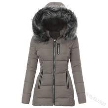 Women Winter Coats - Grey - View 3