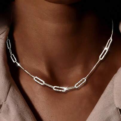 925 Sterling Silver Interlocking Disc Necklace, Shiny, Great Mother's Day Gift, Low Allergy