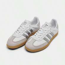 Adidas Og 'White Silver Metallic Grey JI2725 Samba Women's Sporty Lace Up Splicing Home All Seasons - 銀色 - 查看 7