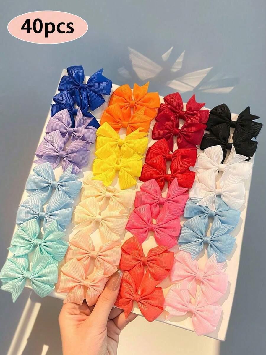 4/20/30/40pcs Mixed Color Butterfly Hair Clips, Cute Korean Style Fashion Hair Accessories, Suitable For Daily Wear, Back To School Season