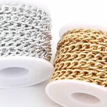 5m/Roll Lightweight, Corrosion-Resistant, Aluminum Alloy Curb Chain, 8.2X1.6mm, For Bracelet, Necklace, Earring, Bag Strap, DIY Jewelry Making - Aluminum Grinding Chain - View 8