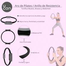 CYPNU can - Aro de Pilates con Asas Acolchadas Anillo de Resistencia para Yoga y Pilates Ideal para Tonificar Muslos Brazos y Abdomen Equipo Portátil y Ligero para Entrenamiento CompletoFashion - 219611466 - Ver 6