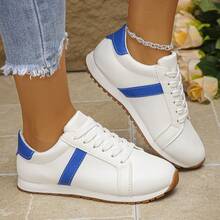 Casual Girl Party Shoes, Women's Sneakers, Fashion Athletic Flat Shoes - White - View 13