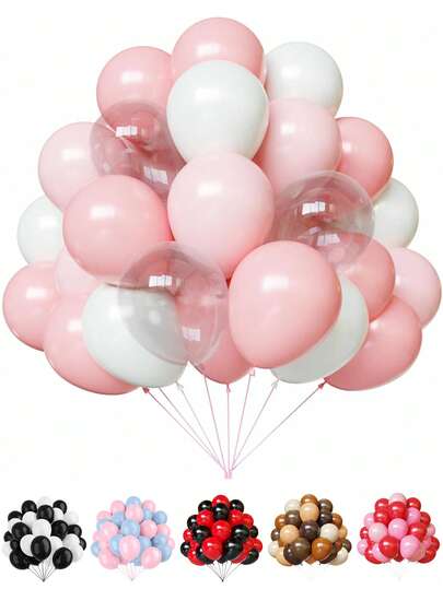 68pcs Thick Latex Balloon Combo Kit, 12", 10", 5" DIY Party Decorations Balloons, Suitable For Birthday, Graduation, Gender Reveal, Baby Shower, Valentine's Day, Wedding, Engagement, Anniversary, Proposal, Wedding Anniversary, Boho Party, Bear Party Background Decor