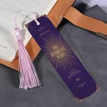 2pcs Exquisite Bookmarks With Double-Sided Printed Patterns, Creative Set, Made Of Durable Waterproof PET Material, Perfect Valentine's Day Gift For Readers, Colleagues, Friends And Family, Comes With Random Tassel Decoration - Multicolor - View 3