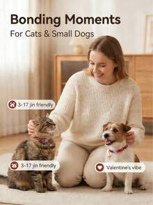 Valentine's Day Red And Pink Heart-Shaped Dog Collar With Bell Pendant, Quick Release Safety Buckle For Small Pets, Dog Collar, Cute, Dog And Cat Supplies