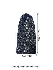 1个网状发网、1条针织围巾/帽子，外加1顶43厘米长的睡眠帽——非常适合编发和保护头皮。适用于马尾辫、盘发和各种发髻发型。（仅包含发网和帽子，不包含其他物品） - 彩色 - 查看 2