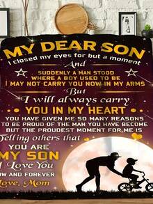 1pc Throw Blanket, Gift For  From Mom, Warm Cozy Soft Throw Blankets For Couch, Bed, Sofa, Fluffy Plush Flannel Fleece Blankets And Throws - White - View 1