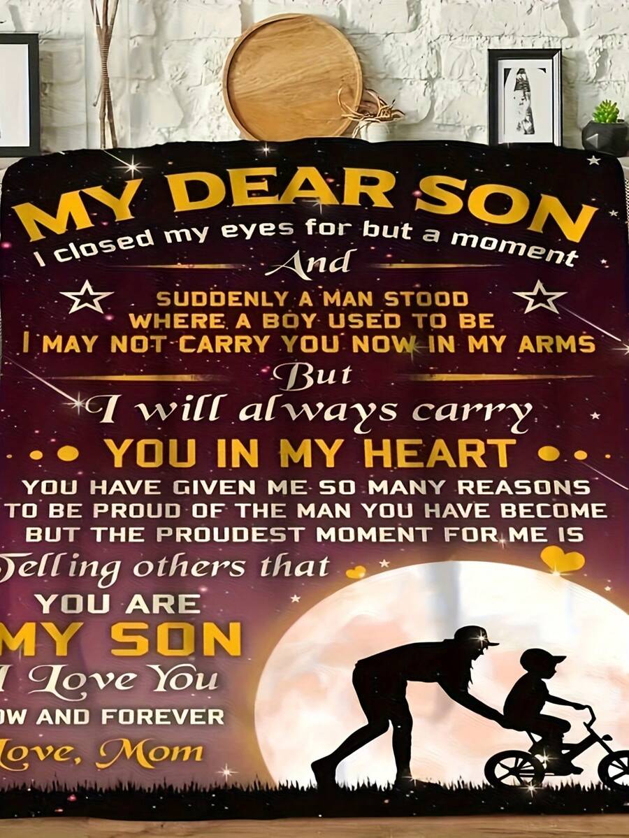 1pc Throw Blanket, Gift For  From Mom, Warm Cozy Soft Throw Blankets For Couch, Bed, Sofa, Fluffy Plush Flannel Fleece Blankets And Throws - White - View 1