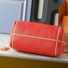 Red Textured Women's Leather Bag, Adjustable Shoulder Strap Crossbody Bag, Large Capacity Single Shoulder Bag In Red And White, Versatile For Daily Use - Rojo - Ver 5