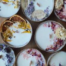 1/4 Pack, Fragrant Soy Coconut Wax Candles, Wooden Wick/Dried Flower Candles, Relaxation/Stress Relief/Meditation/Aromatherapy Candles, Home Decor Candles, Suitable For Daily Use, Holiday Gifts, Party Decorations, Gifts For Friends, Winter Gifts, Birthday Gifts, Valentine's Day Gifts (Rose, Lemon, Lavender, Mint)