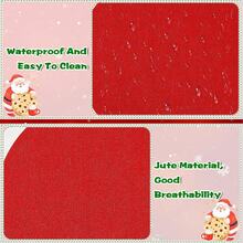 12/24/36 Blatt Pack Rote Runde Leinen Tischsets, 33 cm Durchmesser, Frühling/Sommer Jutetischsets, wiederverwendbar, Landhausstil Runde Tisch Mittelstücke, geeignet für Valentinstag, Hochzeiten, Geburtstagsfeiern, Babypartys, Einweihungsfeiern, Feiertage, Restaurant und Café Dekorationen. - Verschiedenfarbig - Übersicht 7