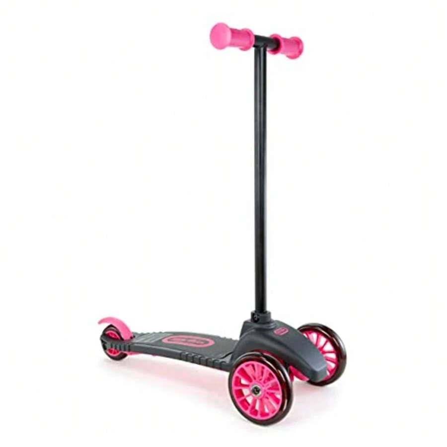 JCH-Little Tikes Patinete para Niños Lean to Turn - Plataforma Baja para Mejor Equilibrio - 3 Ruedas de Gran Estabilidad - Fácil de Conducir y Almacenar - Juego Activo para Niños y Niñas - Rosa - Rosa - Ver 1