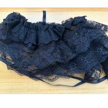 Korean Style Layered White Lace Ballerina Mini Skirt, Tie-Up Waist, Pair With Jeans, Spring/Summer