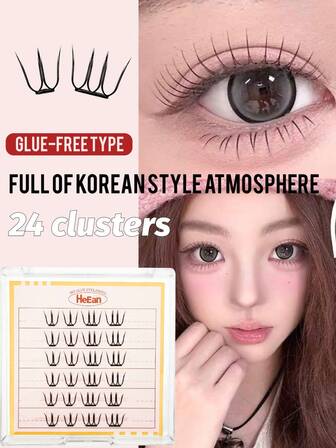 24 Single-Cluster Self-Adhesive False LashesCraft A Flawlessly Natural Eye Look With These 24 Single-Cluster Self-Adhesive False Lashes. Boasting Rooted, Distinct Fibers, Each Cluster Is Slim And Featherlight, Blending Seamlessly With Your Natural Lashes-No Clumping Or Over-The-Top Volume To Ruin Your Subtle Glow.