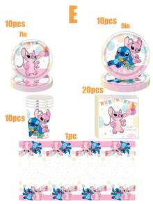 Blue Bear Themed Party Decorations, Stitch Disposable Tableware, Gender Reveal Party Supplies, Party Favors, Party Table Decor, Suitable For Family Holiday Parties, Blue Bear Style Party Supplies - Blue Bear - View 13