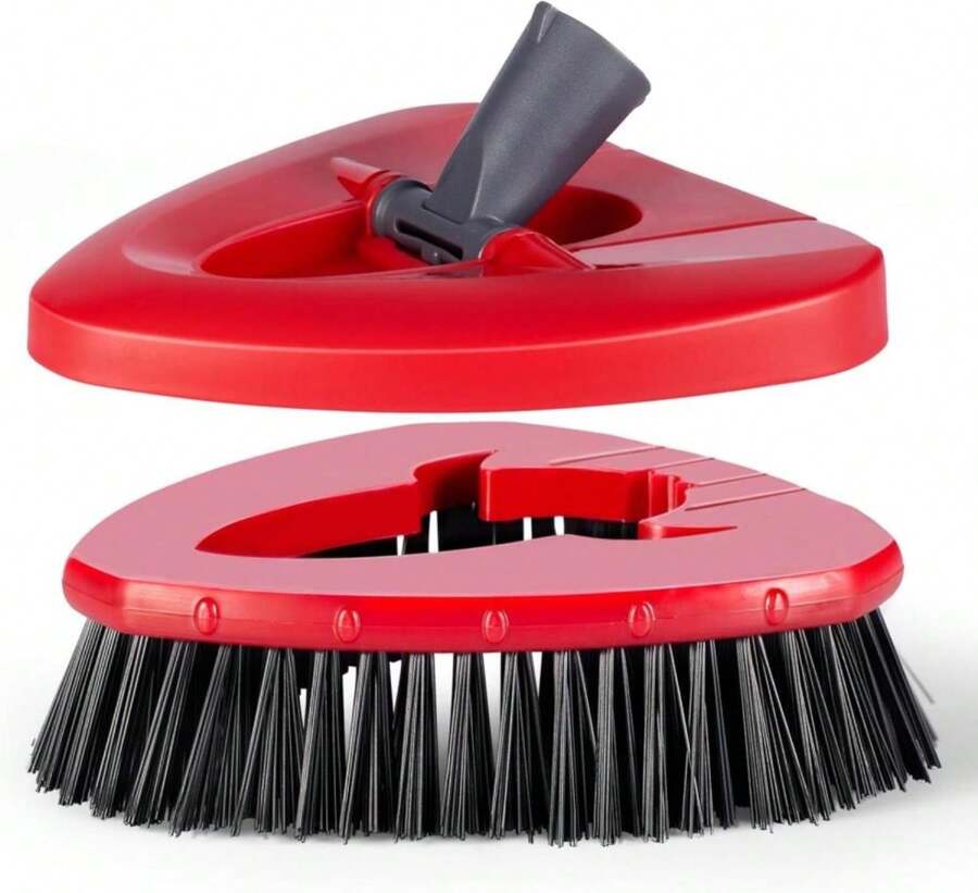 Scrub Brush With Refill Base, Spin Mop Head Scrubber Replacement Compatible With O Cedar EasyWring 1-Tank System, Hard Bristles Floor Scrubber, Tub &Amp; Tile Cleaning Brush For Bathroom, Kitchen, Patio - MàuC - Xem 1