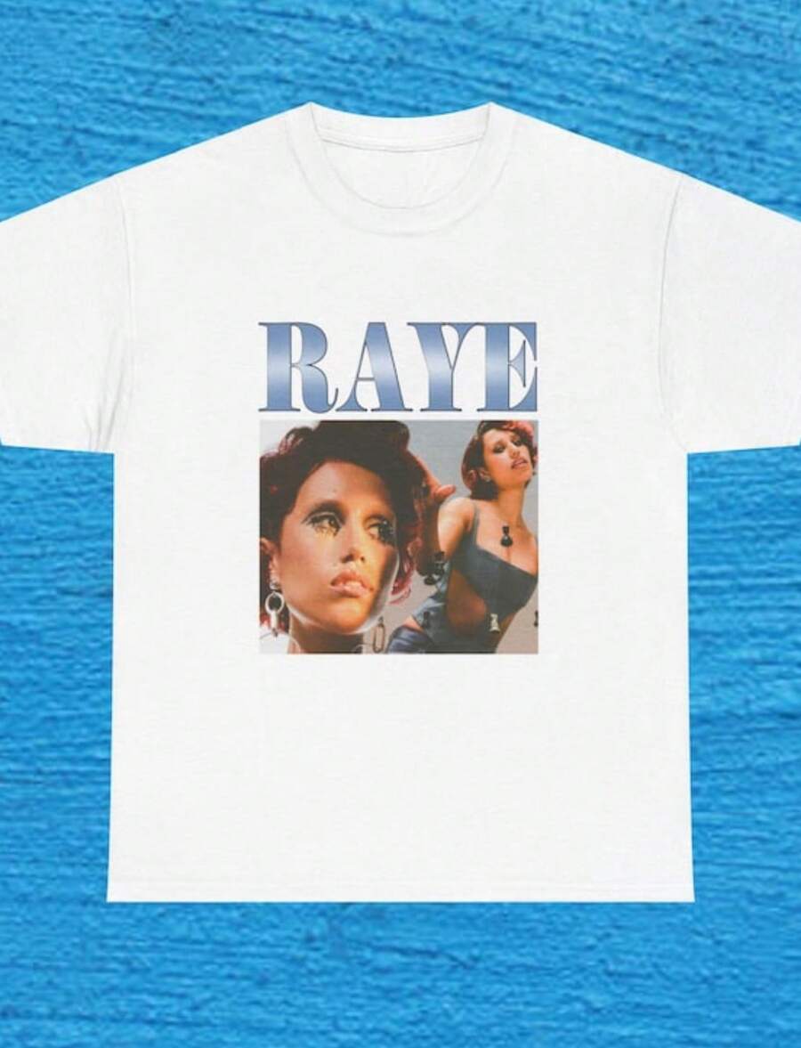 Raye Concert T-Shirt_ British Singer-Songwriter Music Merch - White - View 1