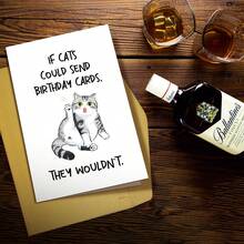 A Fun Cat Birthday Card With An Envelope, A Cute Cat Birthday Card, A Greeting Card, - Multicolor - View 8