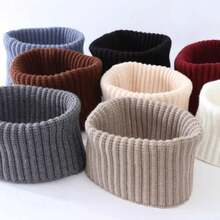 1pc Warm Knitted Neck Gaiter, Unisex Thick Neck Scarf For Autumn/Winter - Warm Scarf - View 9