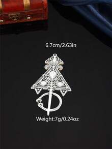 1件波西米亚风格首饰配件，DIY手工雕刻几何吊坠 - 彩色 - 查看 5