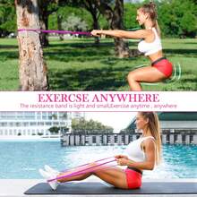 Pink Women's Pull-Up Assist Band, Heavy Duty Resistance Band For Yoga Fitness Stretching Exercise, Lightweight Body Stretching Assist - Multicolor - View 5