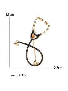 Luxuriöse emaillierte Stethoskop Broschen - Medizinische Werkzeug Pins als Schmuckzubehör für Frauen für Lässig Partys / Freundschaftsgeschenke Abzeichen Dekoration - Stethoskop - Übersicht 8