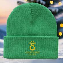 1 Piece Galatasaray Logo Knitted Hat - Officially Licensed Badge And Established In 1905, Unisex Winter Hat, Team Colors (Gold/GS Logo), Fan Christmas Gift - 淺灰色 - 查看 7