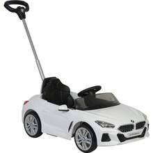 JCH-Carros Montables para Niños para BMW Z4 Push Car - Coche de Empuje con Música y Claxón - Barra de Empuje Ajustable - Coche Montable Niños Función 3 En 1 Carriola Camina o Monta - Blanco - como en la foto - Ver 3