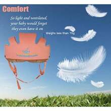 JCH-DARA BABY Casco de  Infantil Protección Bebés y Niños Protector de Cabeza contra Caídas y Golpes Diseño AjustableCómodo y  Uso en Bicicleta Actividades al Aire Libre. Coral - Beis - Ver 5