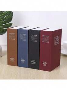 Alcancía con forma de libro de diccionario creativa con cerradura, cerradura de oculta, caja de almacenamiento de monedas/contenedor de ahorro