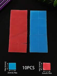 10 piezas 2*2cm Pegamento de arcilla de pintura de diamantes de imitación (Tamaño y color predeterminados: Rojo) - Rosa - Ver 8