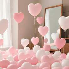 21/46 piezas Set de globos de látex con forma de corazón de macarrón suave y romántico en tonos pastel, adecuado para citas de pareja, declaración de amor, ceremonia de propuesta, boda, temporada de bodas, fiesta de cumpleaños, compromiso, San Valentín, despedida de soltera, cumpleaños, aniversario, propuesta, boda y otras decoraciones para fiestas - Multicolor - Ver 5