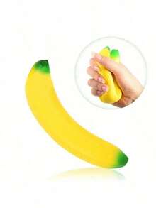 1个西瓜造型挤压玩具，透气，可揉捏，趣味十足，慢回弹，创意十足，最佳桌面减压玩具 - 香蕉 - 查看 6