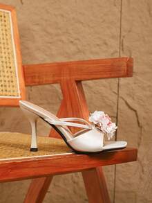 Giày sandal cao gót mũi nhọn gợi cảm dành cho nữ cỡ lớn, thích hợp cho cả trang phục thường ngày và dự tiệc, kiểu dáng thời trang đa năng. - Bụi hồng - Xem 6