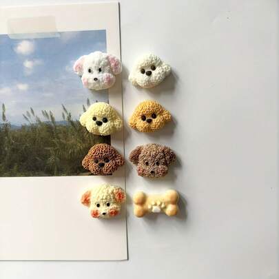 8pcs/Set Cute Resin Fridge Magnets Of Simulated Puppies And Kittens, Perfect As Gifts, Fridge Magnets For Kitchen, Fridge Magnets For Home, Fridge Magnets For Office, Fridge Magnets For Car, Fridge Magnets For Home Decor, Fridge Magnets For Kitchen Decor