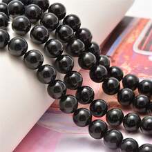 1 Strand 6mm/8mm/10mm/12mm Natural Black Obsidian Beads Gemstone Round Loose Beads Black Obsidian Beads Crystal Gemstone For Jewelry Making With Crystal Stretch Cord DIY Bracelet Necklace - Multicolor - View 5