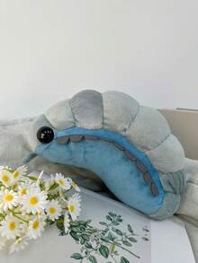Gối nhồi bông hình con rết xám dễ thương 30cm/11.81inch, đồ chơi hình côn trùng Kawaii, hỗ trợ cổ và lưng, thích hợp cho phòng ngủ, ghế sofa, xe hơi. Món quà lý tưởng cho trẻ em, thanh thiếu niên và người lớn. - Màu Xám nhạt - Xem 3