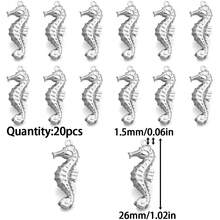 20pcs Stainless Steel Hollow Ocean Creature Pendants, For DIY Craft Accessories, Friendship Gifts, Home Decor, Small Item Decoration - DIY - View 17