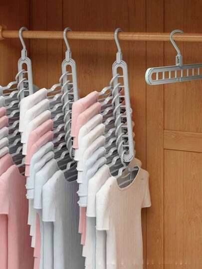 5 Stücke Multifunktionale 9-Loch Drehbare Kleiderbügel, geeignet für Zuhause Kleiderschrank, Aufbewahrungsregal, Magischer Bügel Dekor, geeignet für Herbst, Feiertage, Zimmer, Heimdekoration, Schlafzimmerdekoration