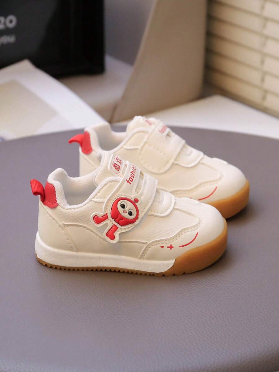 Toddler Mesh Hook And Loop Functional Shoes, Boys' Non-Slip Shoes, Girls' Soft Bottom Sneakers - Red - View 1