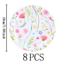 Wildflower Disposable Tableware Set, 7/9 Inch Party Plates, Disposable Paper Plates And Cups Suitable For Holidays, Weddings, Engagements, Weddings, Birthdays, Parties, Celebration Events - Multicolor - View 13