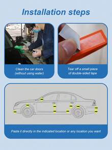 Car Door Anti-Collision Strips, Foam Anti-Collision Strips, Car Decorations, Also Suitable For Home Door Edge Anti-Friction, Car Accessories.