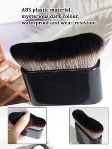 Brocha para bronceado, brocha de maquillaje corporal, brocha aplicadora de autobronceador para el Body, brocha kabuki para base, brocha para mezclar y difuminar el bronceado corporal y de piernas, brocha aplicadora para mousse bronceadora, regalo - Negro - Ver 3