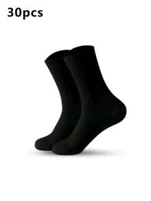 50/40/30/24/20pcs Women's Black & White Tight Sports Socks, Running Socks, Cycling Crew Socks, Thickened Couple Casual Warm Knee-High Socks - Multicolor - View 33