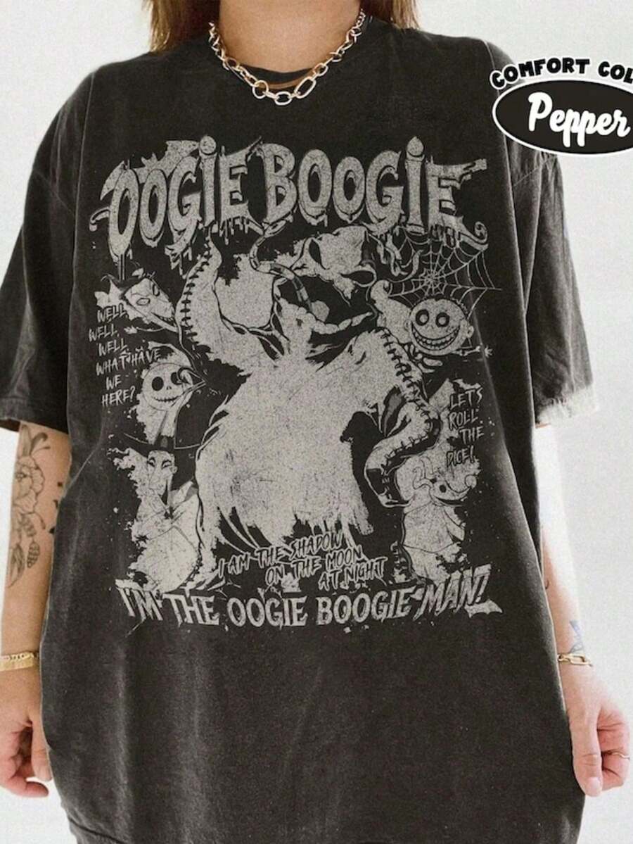 I'm The  Man Shirt, Nightmare Before Christmas T-Shirt, Boogie Man Shirt, - màu đen - Xem 1