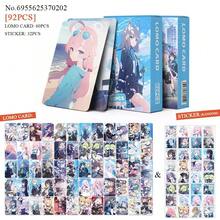 蓝色60张Lomo卡片+32张贴纸，盒装高清照片卡，Lomo卡片，粉丝周边商品，情人节礼物，小礼物 - 彩色 - 查看 5