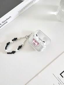 Coffee Bow Tie Painted Transparent Fashion Bluetooth Earphone Case Compatible With AirPod Case, Headphones, Pro 3 Case, Pro (2nd Generation), 3, Pro, 1/2, 4 Case Cover